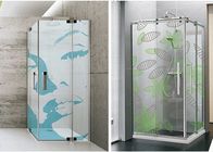 Beautiful Custom Bathroom Shower Glass With Digital Printing Pattern